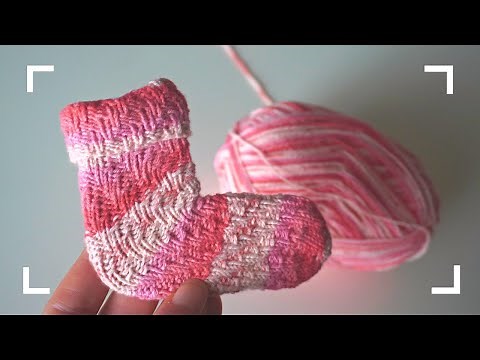 Knit easy baby socks | Socks without heels that grow with you | free instructions spiral socks ❤️