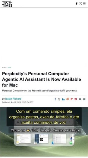 🧐👉 Perplexity libera IA que automatiza tudo no Mac — só para assinantes Max #QixNewsAI
