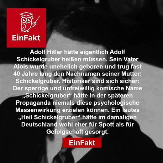 Heil Schickelgruber?! 🤔🛑 | Der Namensfehler, der die Geschichte veränderte | EinFakt