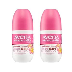 Instituto Español Avena Deodorant Roll-On Suave, Long-Lasting, Non-Alcohol, 2-Pack of 2.50 Oz Each