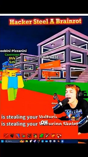 When Hacker Steel a Brainrot #roblox #stealingabrainrot #robloxeditsNever
