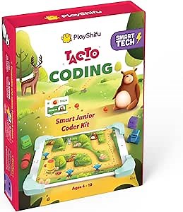 PlayShifu Interactive STEM Toys - Tacto Coding (Kit + App) | Visual Coding Games for Kids | Preschool Educational Toys | Early Programming | 4-10 Year Olds Birthday Gifts (Tablet Not Included)