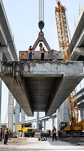 Gigantic Precast Bridge Segment Falls Hard During Lift | Highway Construction Collapse #fail #shorts | Construction Zone | Facebook