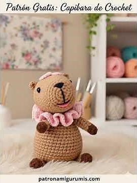 🐹 Patrón Gratuito de Capibara Amigurumi - Teje Paso a Paso #crochet #patrongratuito #amigurumi