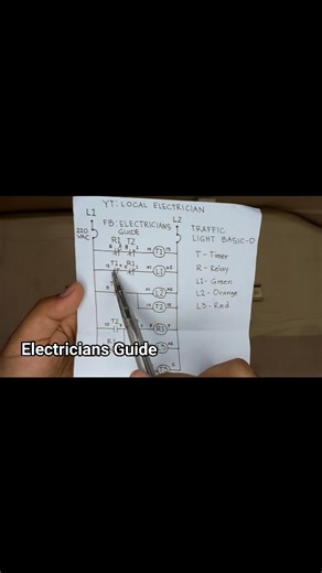 1.3K views · 24 reactions | Traffic light simulator wiring one way wiring and diagram . For practical purpose only not commercial grade control. #power #technician #switch #control #diy #panelboard #wiring #electrician #relay #electrical | Electricians Guide | Facebook