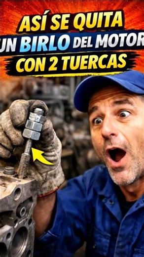 THIS IS HOW YOU REMOVE AN ENGINE BOLT WITH TWO NUTS!!! #automotiveelectronics #automobile