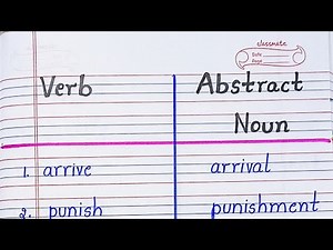 Verb to Abstract Noun