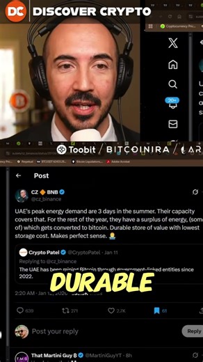 CZ REVEALS UAE Bitcoin Strategy