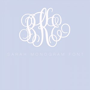 Interlocking Vine Monogram Font TTF, a Font by HERRINGTON DESIGN