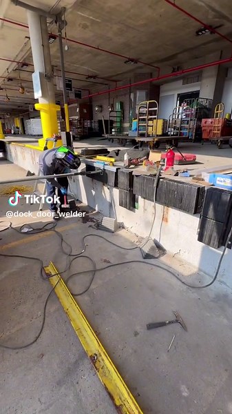 Removal New Install 50 Dock Bumpers #work #foryou #reels #welding #repair #newyork #fypage #duet #trending #trucking #tiktok