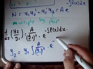 Differential Equations 14 a : Derivation of the Wronskian