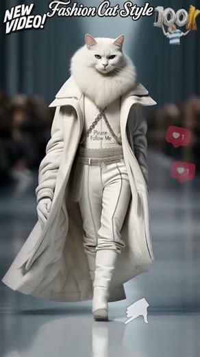 Aesthetic Goals! ✨ This Cat Model’s Style Is Pure Perfection! #cat #fashion