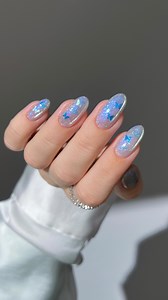 🦋🫧 iridescent glass nails with encapsulated butterflies ‧₊˚ ࣪⊹ like a fairytale you can wear using DVOK DM-25 gel from @sweetienailsupply ✨ for 10% off use code: AISTE ✨butterflies are linked on my amzn sf in the bio _____ *affiliate #butterflynails #bluenails #glassnails #springnails #nails #nailinspo #diynails #naildesign #nailtutorials | Heygreatnails