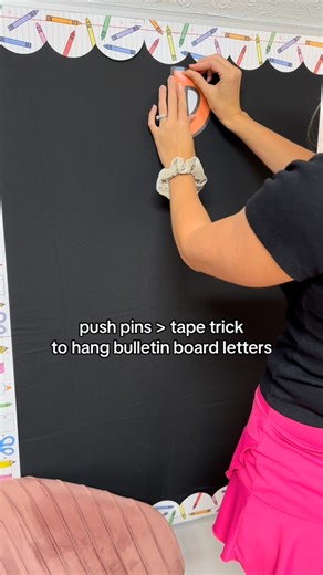 Paige | The Eppich Classroom on Instagram: "Just my opinion 🤪 I have tried the tape trick, but my brain likes to visually see where the letters are going! I love being able to adjust the push pins so quickly, too! Side note - these letters are a free resource of mine, just comment LETTERS and I’ll send them to you! ⭐️ #teachertip #teacherhack #bulletinboard #classroomsetup #backtoschool #teacher"