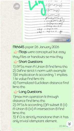 mth645 current papers final term 2026 #shorts #mathematics #virtualuniversitylahore #exam #maths
