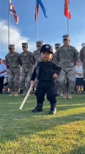 Tiny Commander Orders Soldiers 😂 | Cute Toddler Army Drill | Funny Military Parody 8K
