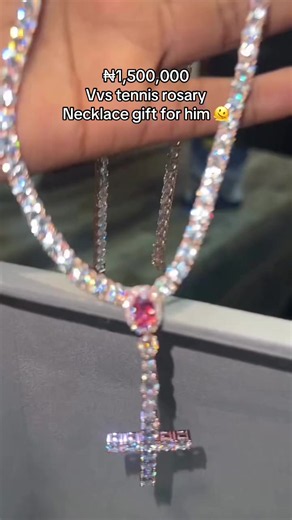 VVS Moissanite Rosary Necklace — Rose Gold & White Options