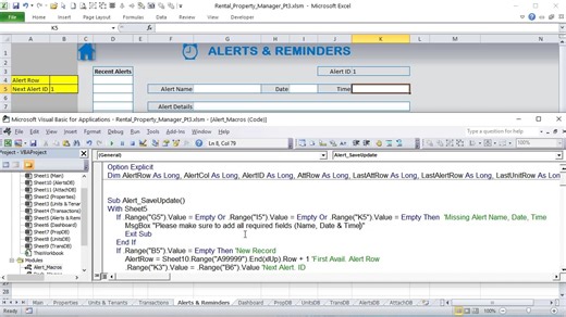 Ever wish Excel could remind you before rent’s due or bills pile up? 👀 Build a Property Manager in Excel that tracks income, expenses, and sends alerts — automatically. 💬 Comment below and I’ll send you the free workbook! #ExcelForBusiness #PropertyManager #ExcelAutomation #ExcelForFreelancers #VBAProjects #fblifestyle | Excel For Freelancers