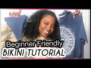 HOW TO MAKE YOUR OWN CHEEKY BIKINI BOTTOMS & BIKINI PATTERN USING A T SHIRT