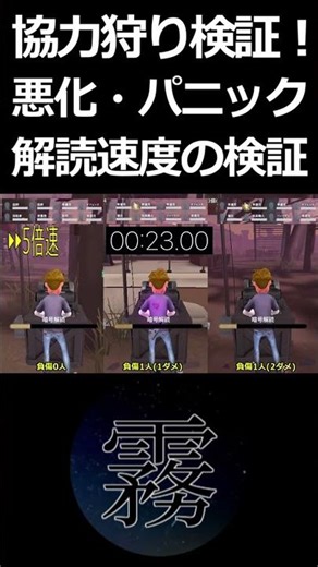 【第五人格／協力狩り(28)】検証！協力狩り最強人格「悪化」「パニック」の効果・検証A（悪化パニックの効果重複の確認）#Shorts