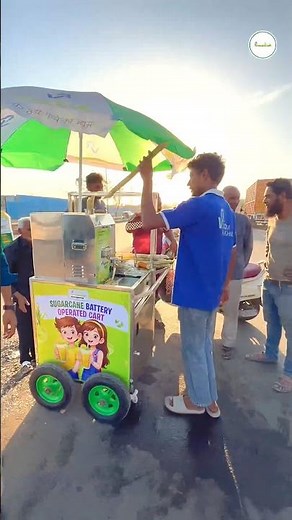 Sugarcane Juice Cart Par Bheed Lag Gayi 😲 | Hygienic Juice Cart | Business Idea 2026 #shorts