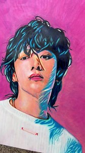 Jungkook BTS Colored Pencil Abstract Pop Art - Etsy