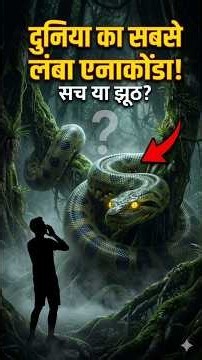 🐍 दुनिया का सबसे बड़ा Anaconda कहाँ मिला? 😱 इसकी सच्चाई जानकर चौंक जाओगे! #shorts #anaconda #viral