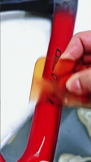 Applying water decals to the TT017 time trial bike.#icancycling #tt017