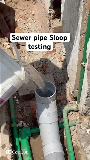 sewer pipe slope -plumbing skills #plumbingexperts #plumbingandpipefitting