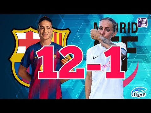 Resumen y Goles Fútbol Femenino | Barcelona Femení 12-1 Madrid CFF | LIGA F MOEVE 2025-26 | Fecha 15