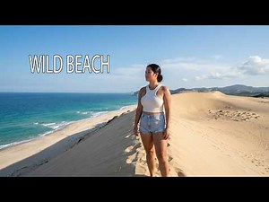 Solo Camping - Crossing sandy mountain peaks to reach a stunning wild beach - Sophia adventures