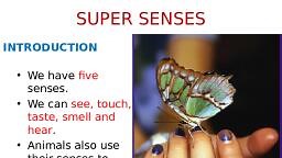 super-senses.pptx - Science - Notes - Teachmint