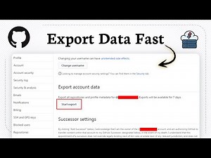 how to export account data in Github (Data Backup)
