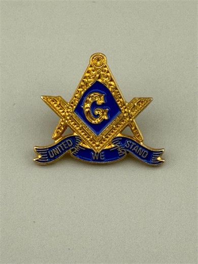 Masonic Square & Compasses G Lapel Pin | Blue Enamel Gold Tone | Freemason Fraternal Jewelry - Etsy