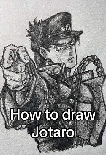 How to Draw Jotaro Kujo from JJBA (Easy Tutorial)