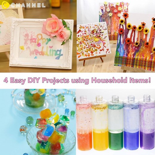 294K views · 5.6K reactions | 4 Easy DIY Projects using Household Items! via C CHANNEL Art&Study To watch more videos, download the C CHANNEL app from the App Store or google play store! :) | C Channel | Facebook
