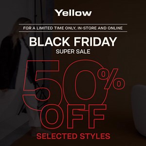 Black Friday Flash Sale. 50% off select winter boots for women, men and kids. In-store and online. Limited time. Shop now. | Yellow