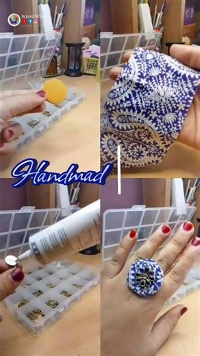Handmade jewellery making 💍💙 | DIY ideas | #diy #art #craft #trending #handmadecraft