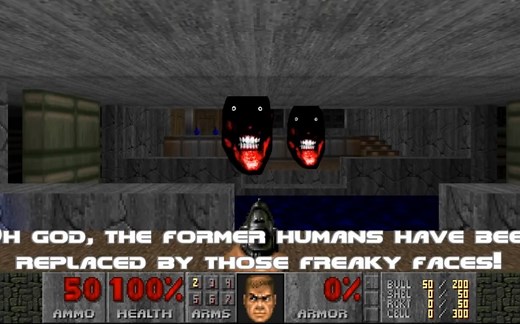 [DOOM | 中文字幕] Creepy Doom WADs - do_not_play.wad | 毁灭战士一些惊悚而奇葩的模组