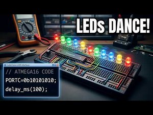 DIY 8-LED Dancing Light with ATmega16 — Easy AVR Project!