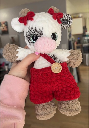 Free Crochet Cow Pattern Tutorial on YouTube