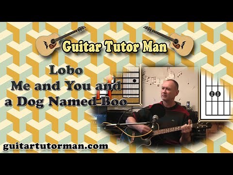 Me And You And A Dog Named Boo - Lobo - Acoustic Guitar Lesson (easy-ish)