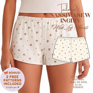 Pajama Shorts Sewing Pattern: XS-3XL Women's Loungewear (PDF Pattern) - Etsy