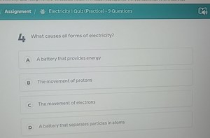 AssignmentElectricity I Quiz (Practice) - 9 Questions4 What ... | Filo