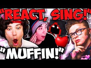 George & Quackity REACT & SING "Muffin" Song By CG5, Captainpuffy, BadBoyHalo, Skeppy! (Dream SMP)