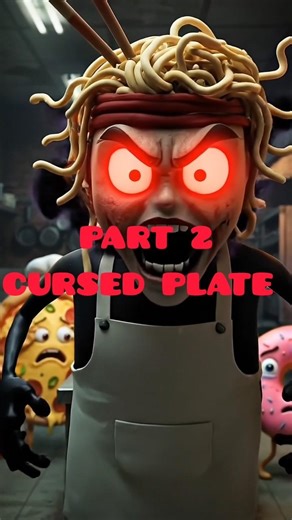 cursed plate part 2💀🫠 #ghostfoodtales #shorts #trendingshorts #ai #foodanimation