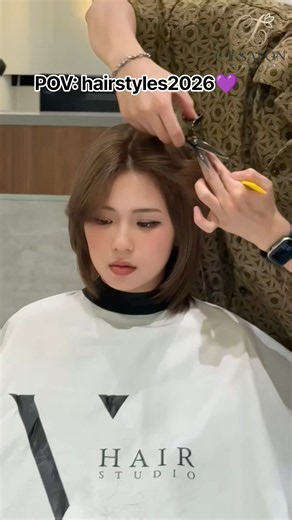 Get a viral Korean layered bob haircut with me! ✨ #hair #hairstyle #chanthysalon