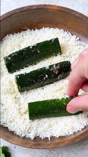 Lazy Zucchini Fries with a Crispy Parmesan Coating #shorts