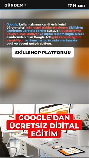 Google'dan ÜCRETSİZ Dijital Eğitim Fırsatı! 💰🚀 #Skillshop #Shorts