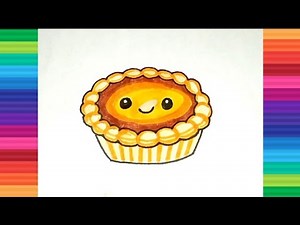 How to draw an easy cute butter tart step by step | easy magical drawing | easy drawing for kids